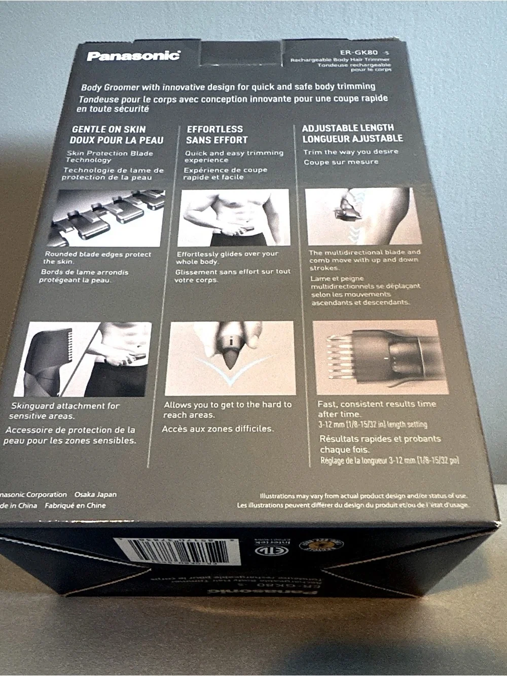 NWT Factory Sealed Panasonic ER-GK80-S Body Groomer Wet/Dry Trimmer
